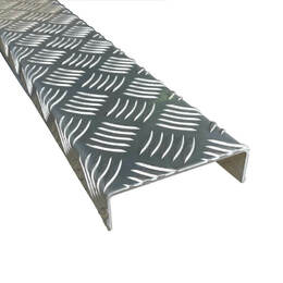 アルミ シマ板 コの字曲げ 板厚2.0mm